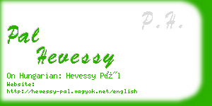 pal hevessy business card